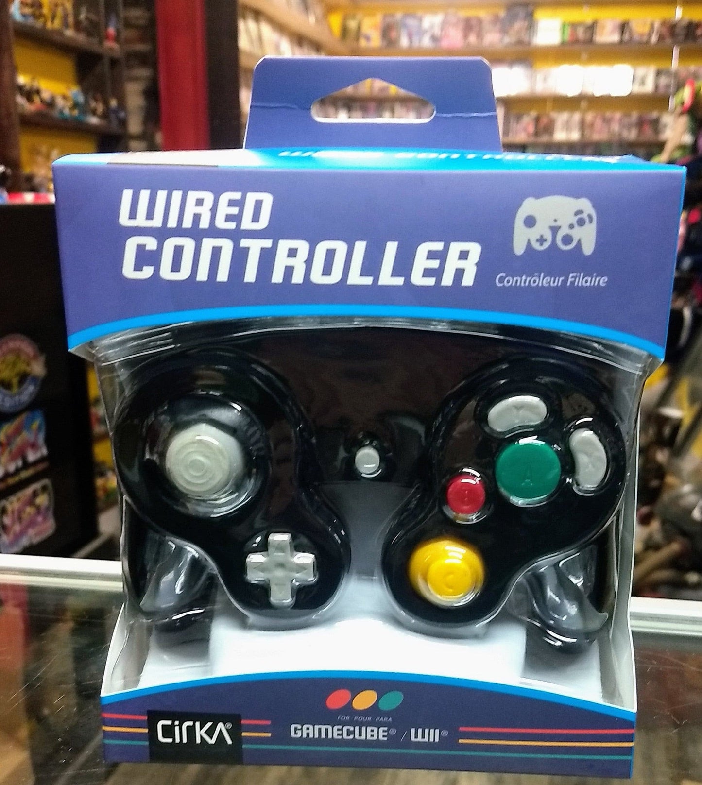 MANETTE AVEC FIL NINTENDO GAMECUBE NGC WII WIRED CONTROLLER CIRKA - jeux video game-x