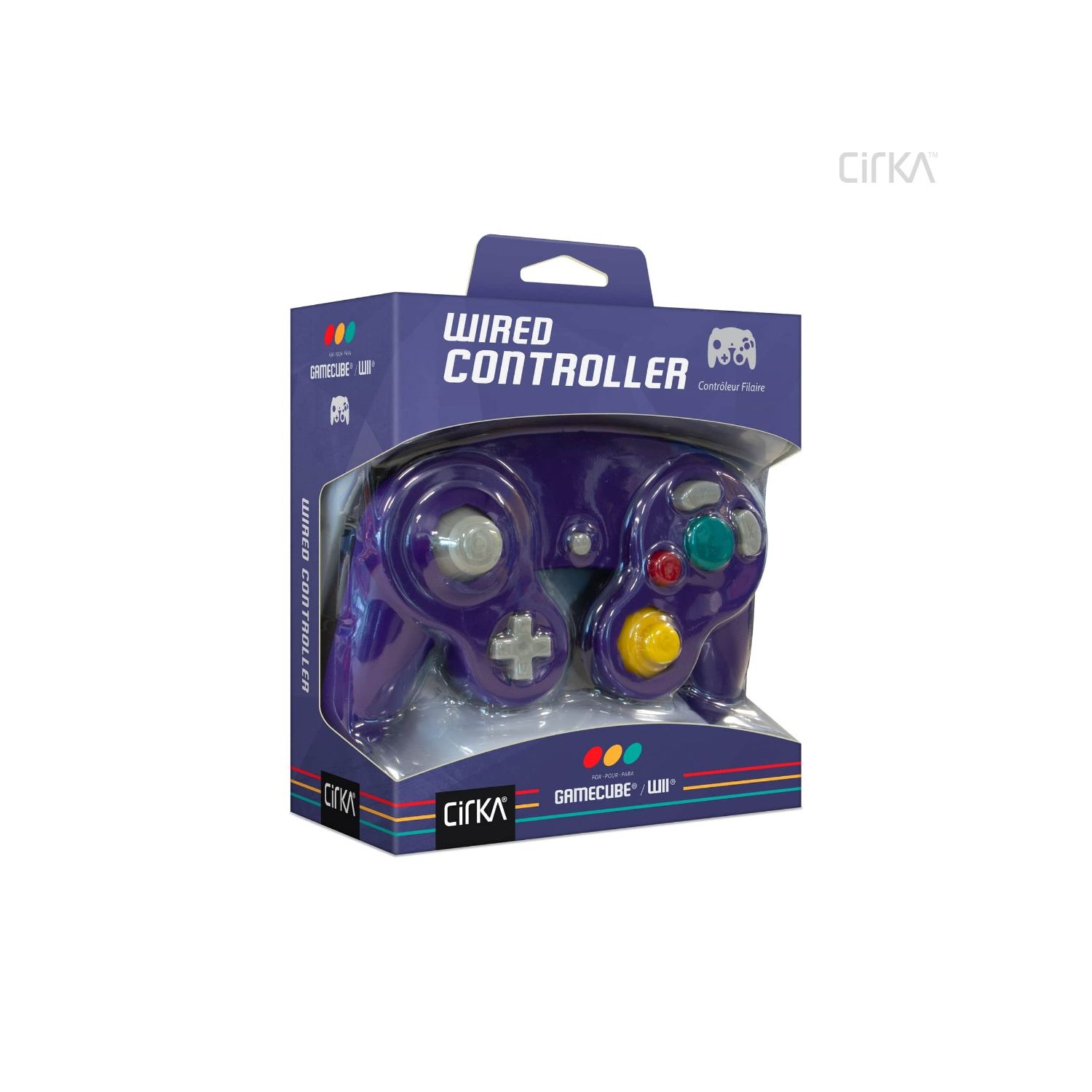 MANETTE AVEC FIL NINTENDO GAMECUBE NGC WII WIRED CONTROLLER CIRKA - jeux video game-x