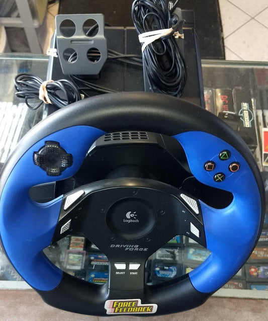 LOGITECH DRIVING FORCE STEERING WHEEL PS2 PS3 PC - jeux video game-x