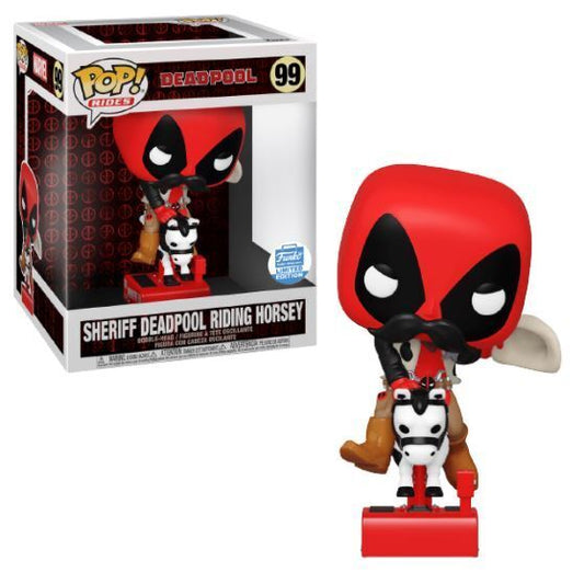 FUNKO POP SHERIFF DEADPOOL RIDING HORSEY #99 - jeux video game-x