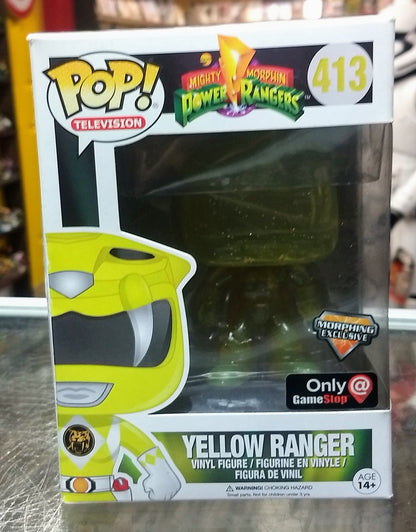 FUNKO POP TELEVISION YELLOW RANGER (MORPHING) #413 - jeux video game-x