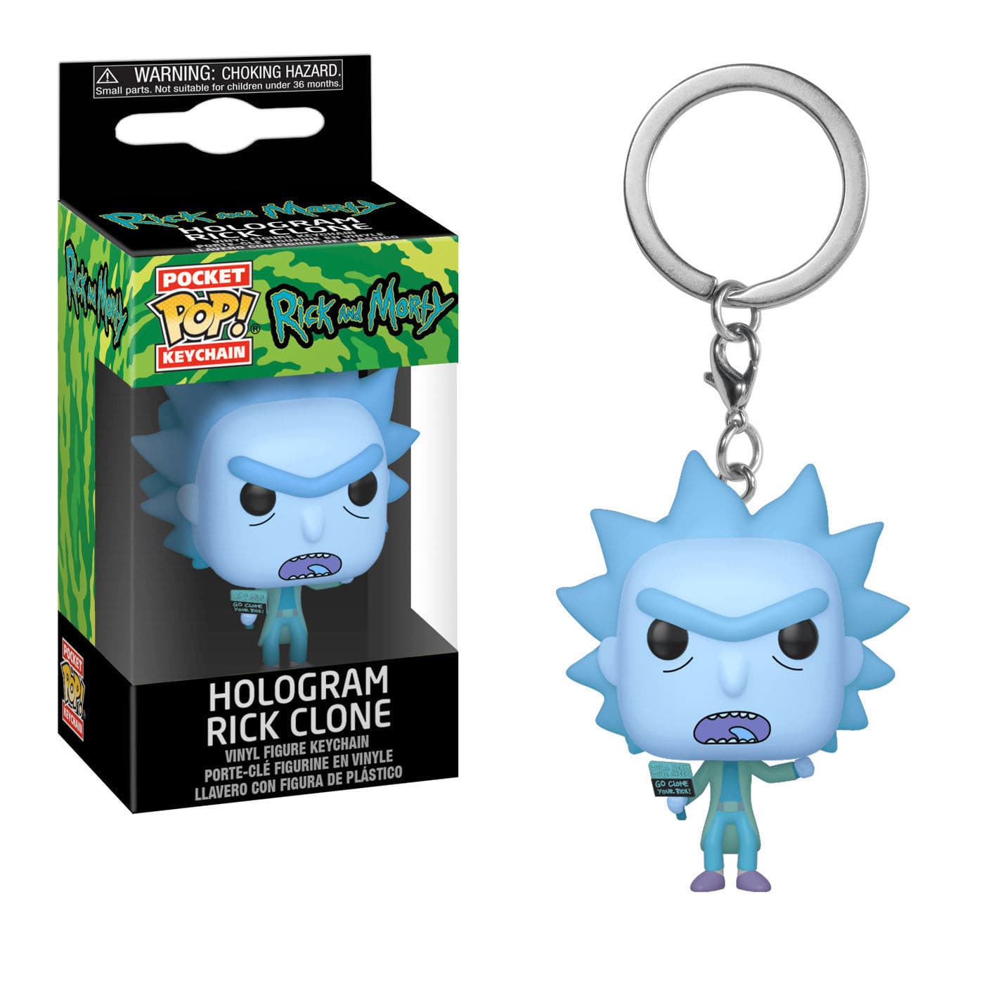 FUNKO POP! HOLOGRAM RICK CLONE POCKET POP! KEYCHAIN - jeux video game-x