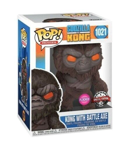 FUNKO POP MOVIES KONG WITH BATTLE AXE (FLOCKED) (SE) #1021 - jeux video game-x