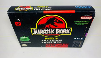 JURASSIC PARK 2 THE CHAOS CONTINUES en boite SUPER NINTENDO SNES - jeux video game-x