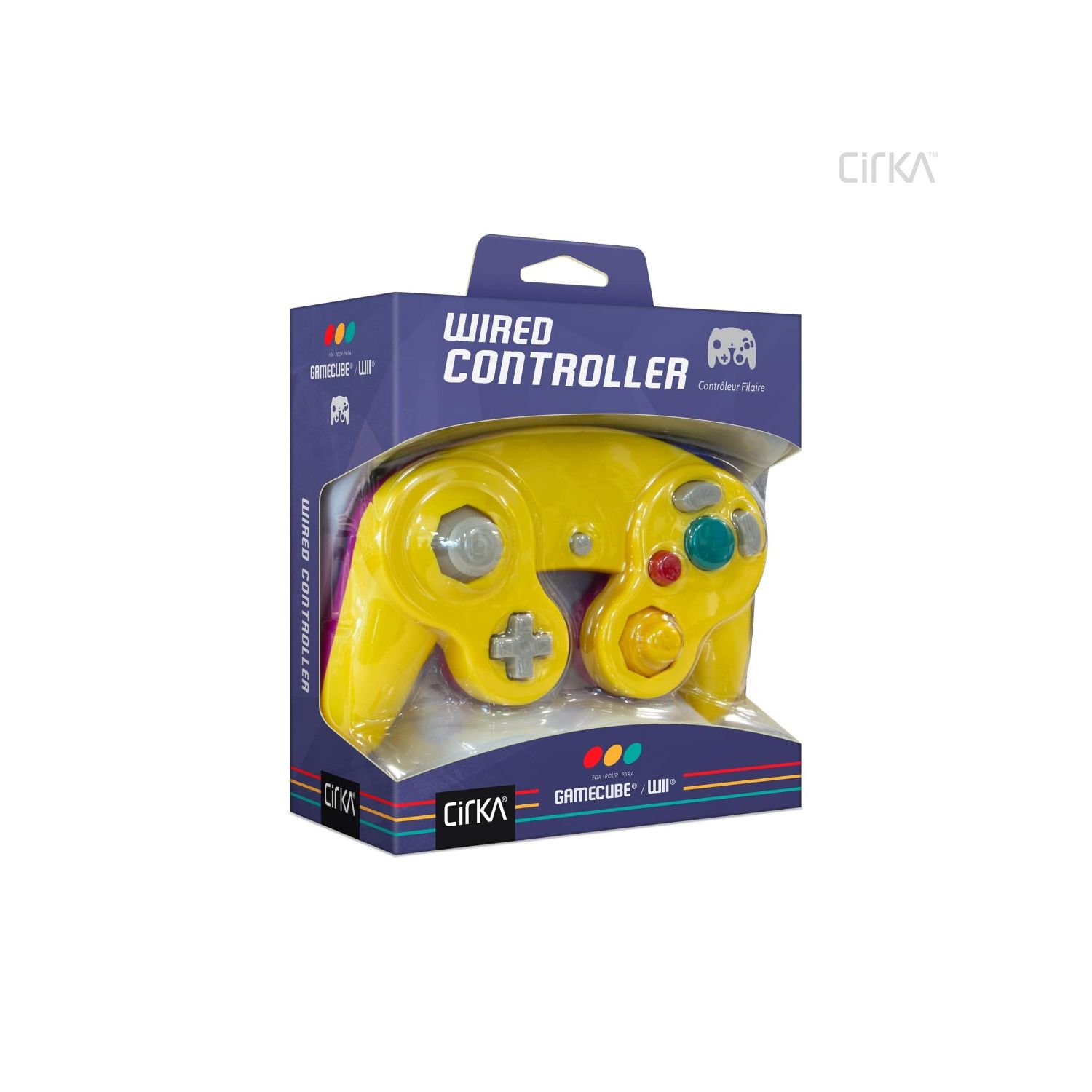 MANETTE AVEC FIL NINTENDO GAMECUBE NGC WII WIRED CONTROLLER CIRKA - jeux video game-x