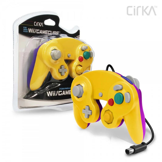 Manette filaire GameCube NGC / WII Jaune et Mauve