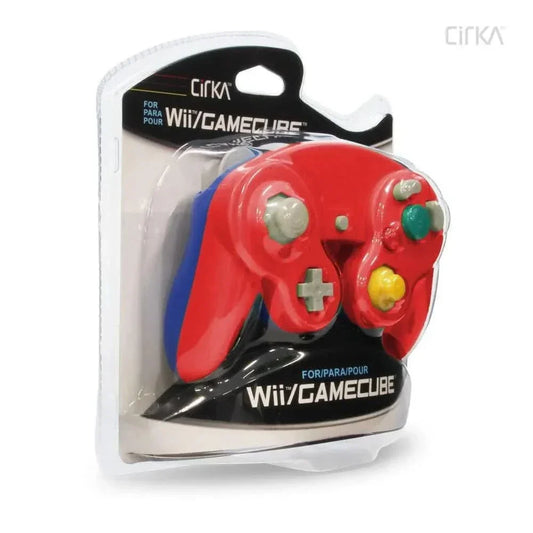 Manette filaire GameCube NGC / WII Rouge et Bleur