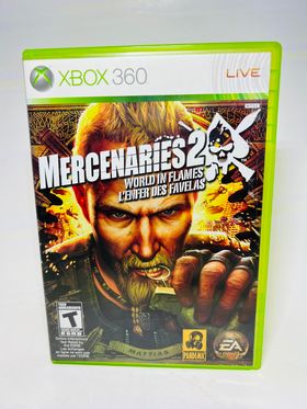 MERCENARIES 2 WORLD IN FLAMES XBOX 360 X360 - jeux video game-x