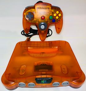 CONSOLE NINTENDO 64 N64 FUNTASTIC Fire Orange SYSTEM - jeux video game-x