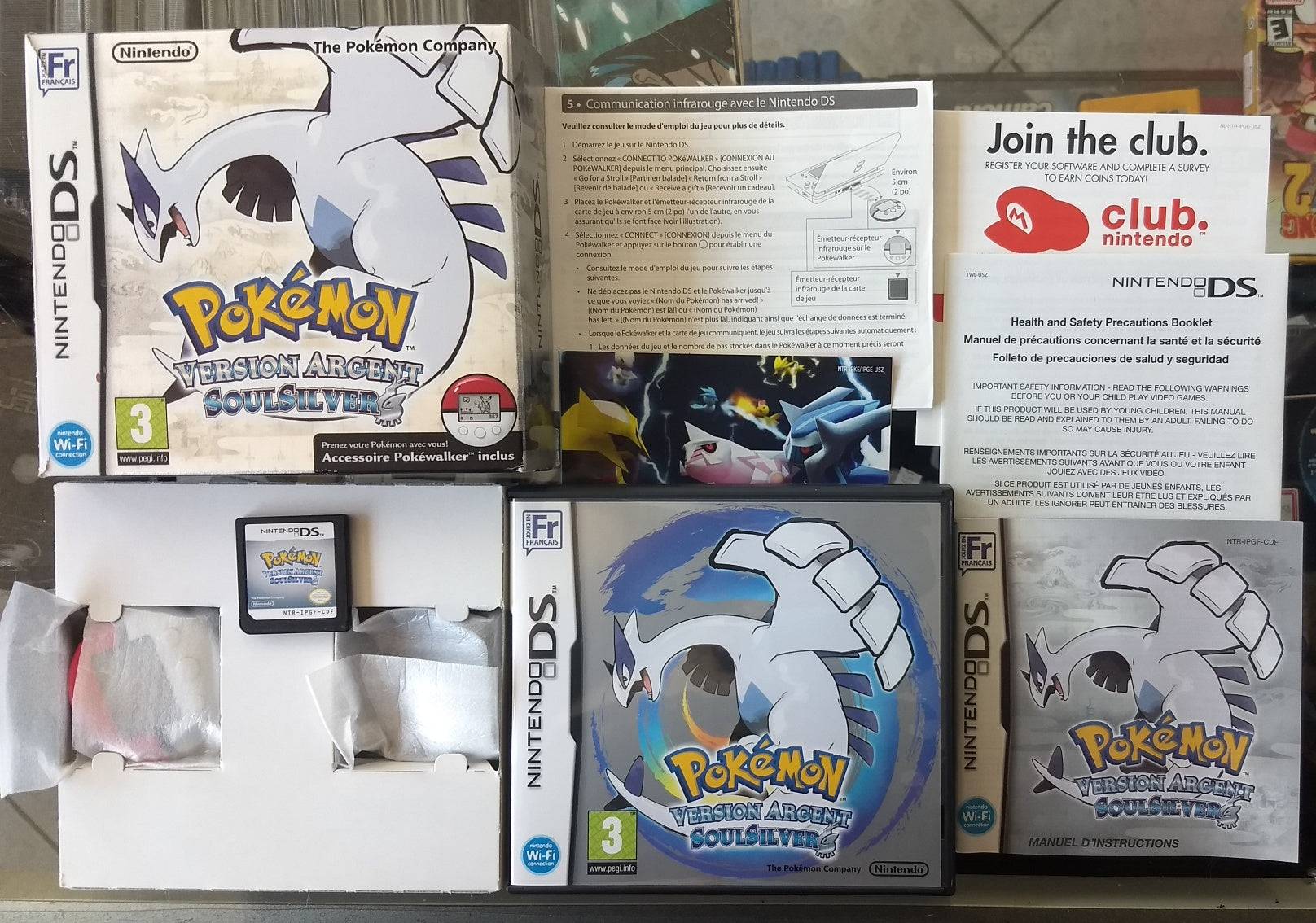 POKEMON SOULSILVER VERSION ARGENT CDF NORD AMERICAIN NINTENDO DS - jeux video game-x