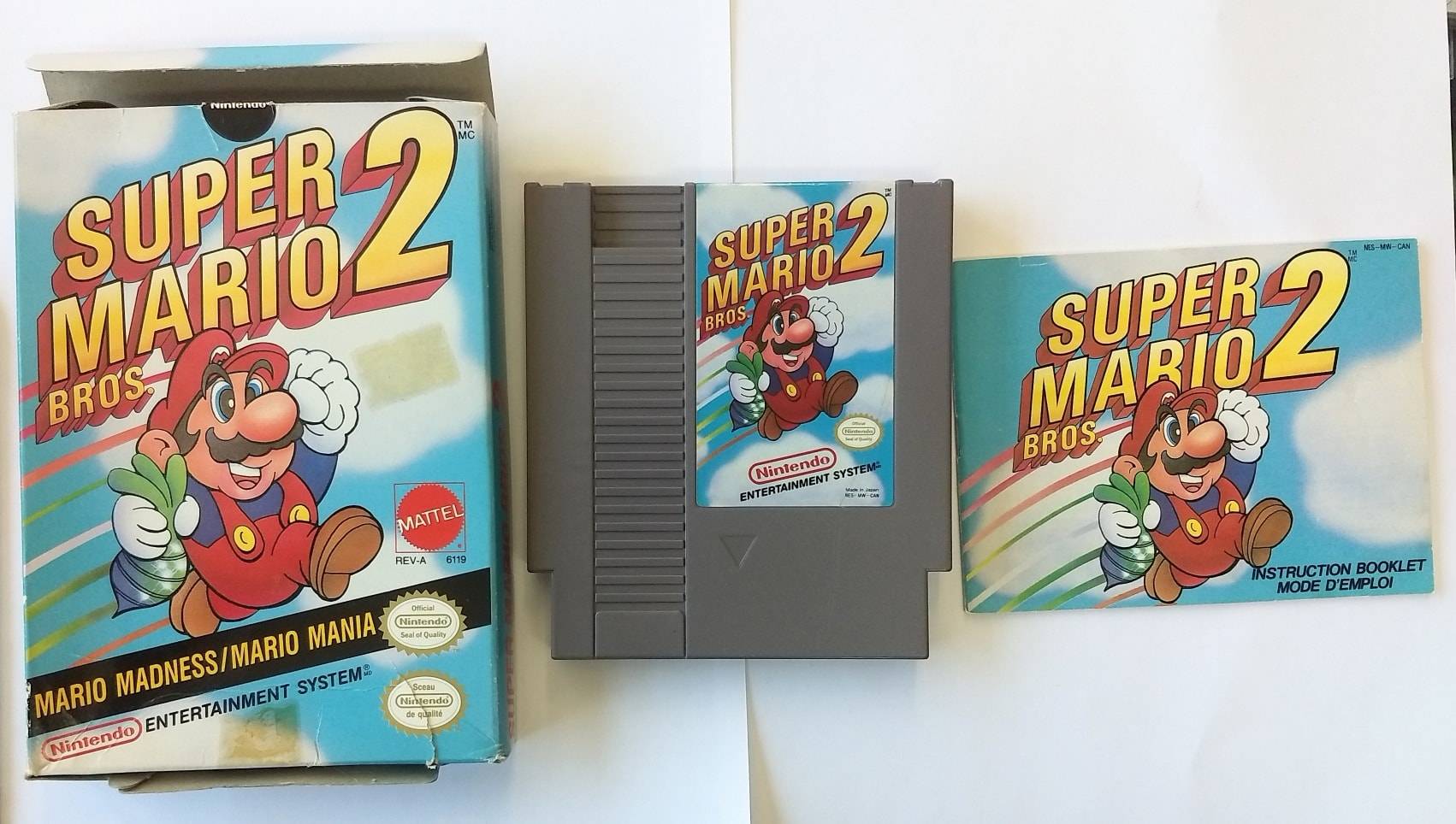 SUPER MARIO BROS 2 EN BOITE VERSION CANADIENNE NINTENDO NES - jeux video game-x