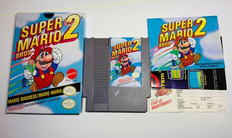 SUPER MARIO BROS 2 EN BOITE VERSION CANADIENNE NINTENDO NES - jeux video game-x