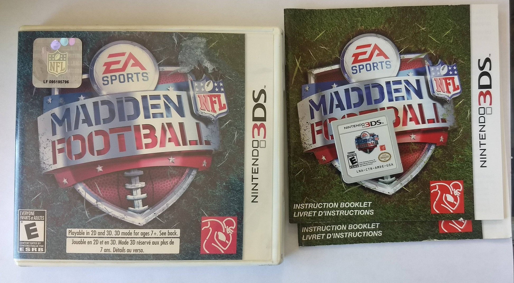 MADDEN NFL FOOTBALL NINTENDO 3DS - jeux video game-x