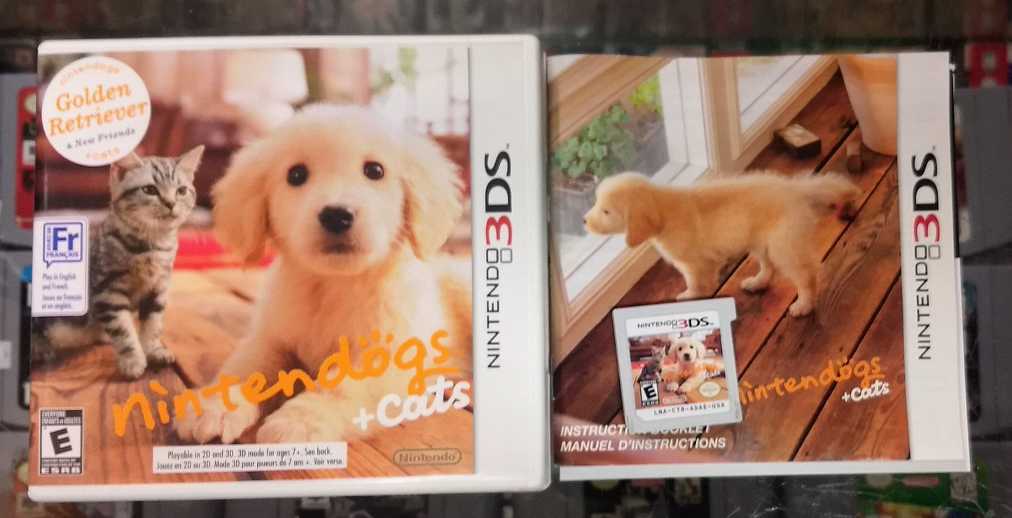 NINTENDOGS + CATS: GOLDEN RETRIEVER & NEW FRIENDS (NINTENDO 3DS) - jeux video game-x