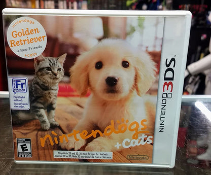 NINTENDOGS + CATS: GOLDEN RETRIEVER & NEW FRIENDS (NINTENDO 3DS) - jeux video game-x