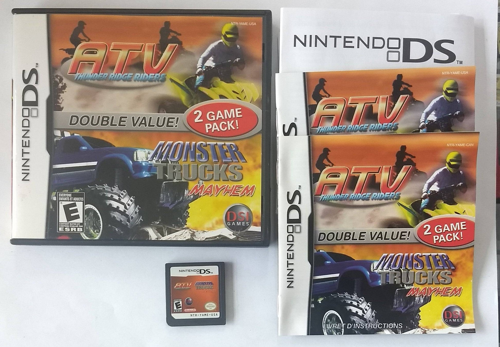 ATV THUNDER RIDGE RIDERS AND MONSTER TRUCK MAYHEM NINTENDO DS - jeux video game-x