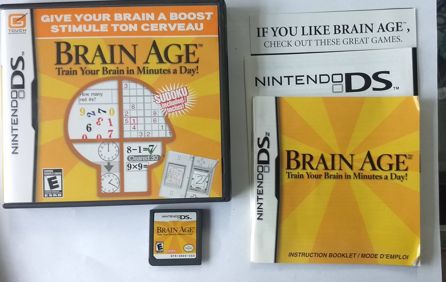 BRAIN AGE NINTENDO DS - jeux video game-x