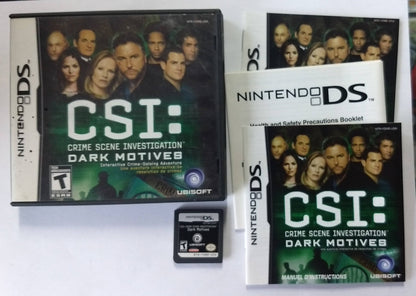 CSI DARK MOTIVES NINTENDO DS - jeux video game-x