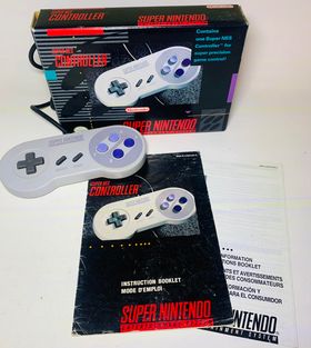 MANETTE SUPER NINTENDO SNES CONTROLLER  EN BOITE - jeux video game-x