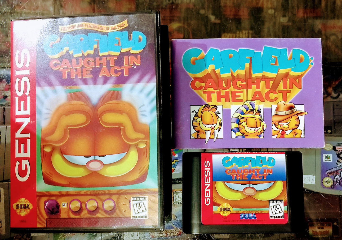 GARFIELD CAUGHT IN THE ACT SEGA GENESIS SG - jeux video game-x