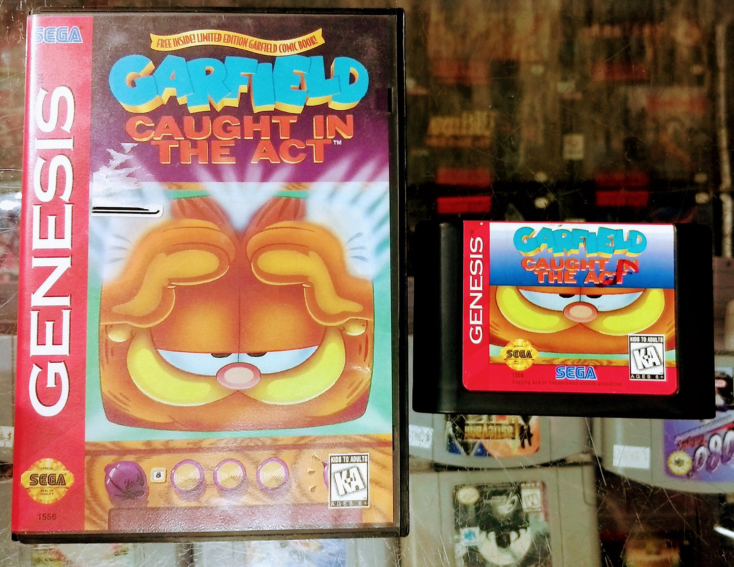 GARFIELD CAUGHT IN THE ACT SEGA GENESIS SG - jeux video game-x