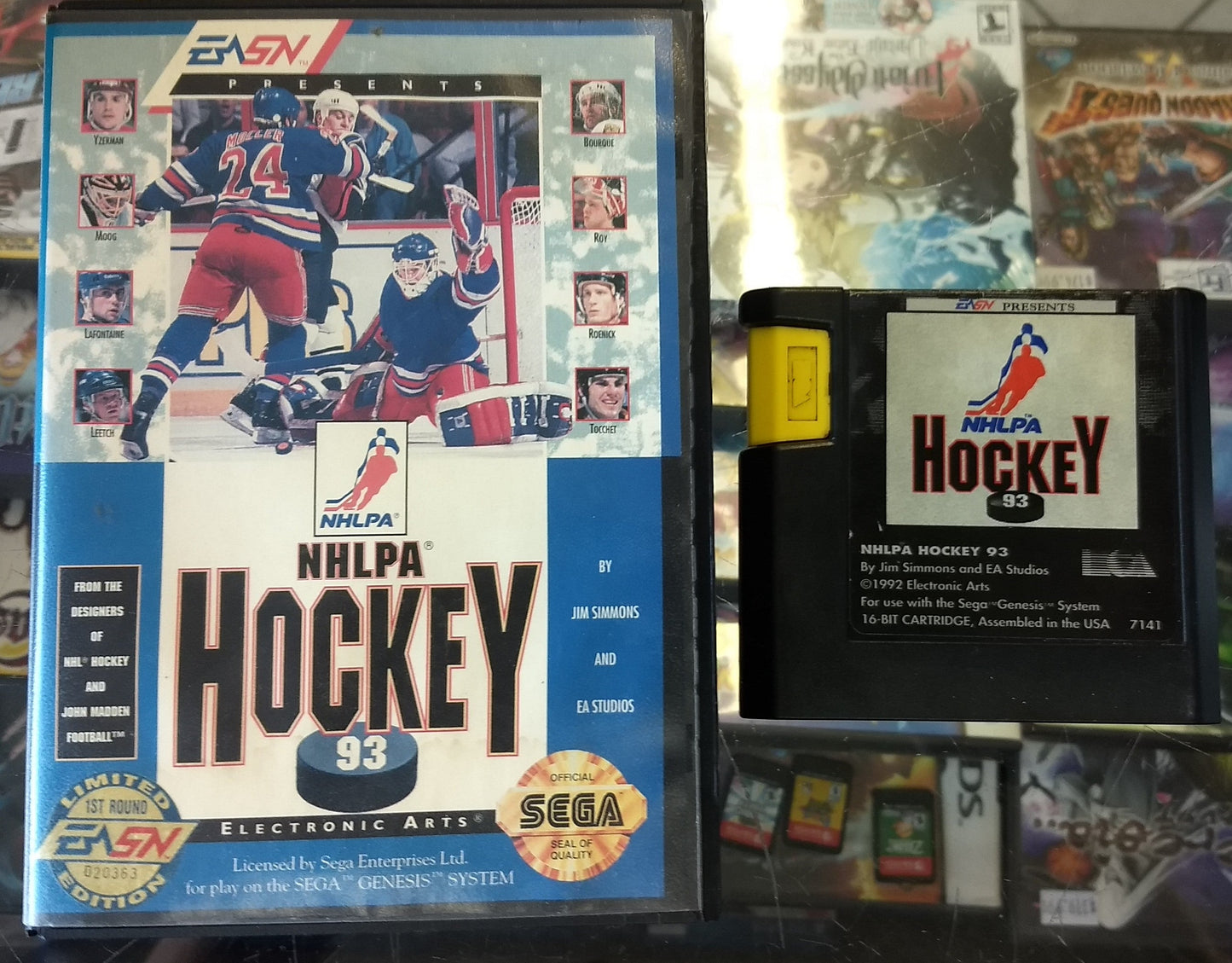 NHLPA HOCKEY '93 LIMITED EDITION 1ST ROUND SEGA GENESIS SG - jeux video game-x