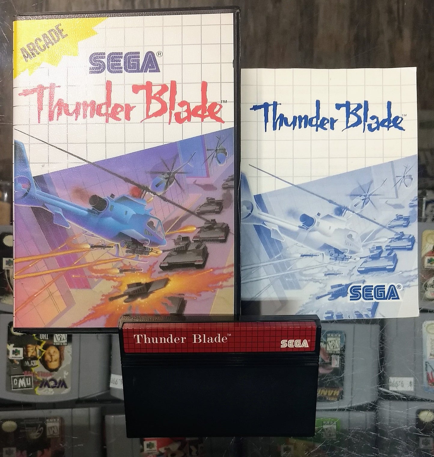 THUNDER BLADE (SEGA MASTER SYSTEM SMS) - jeux video game-x