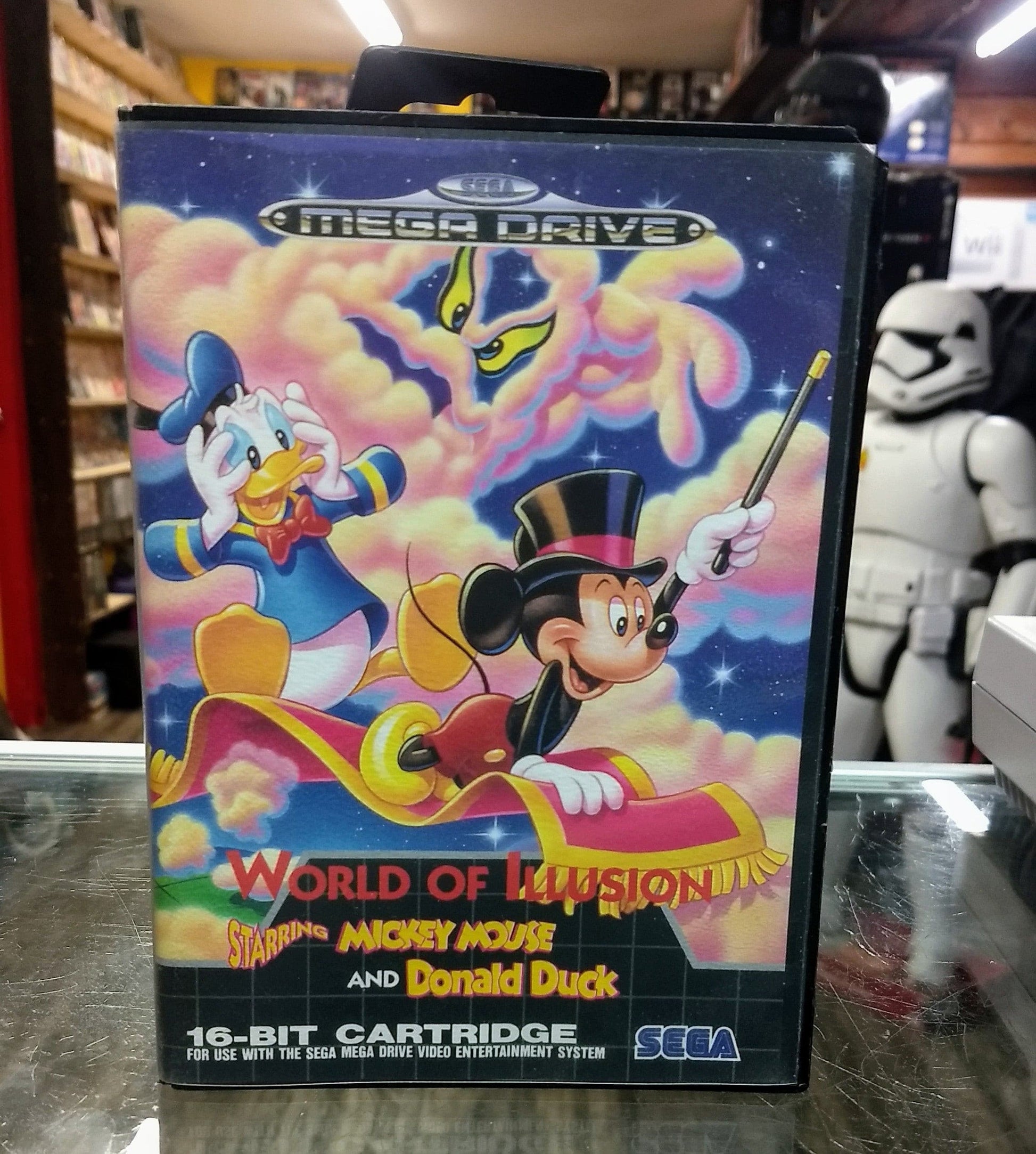 WORLD OF ILLUSION STARRING MICKEY MOUSE AND DONALD DUCK (PAL IMPORT) (SEGA MEGA DRIVE SG) - jeux video game-x