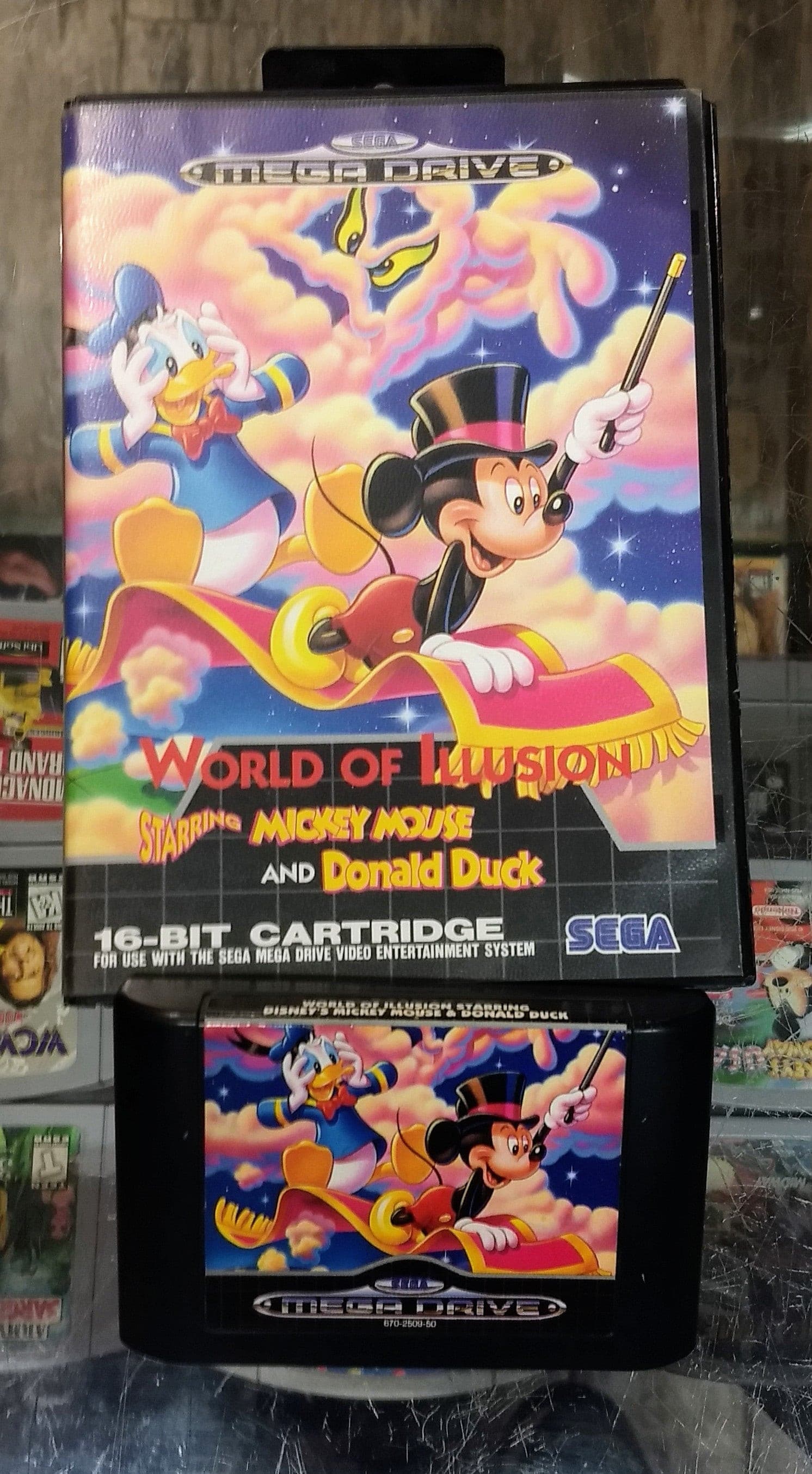 WORLD OF ILLUSION STARRING MICKEY MOUSE AND DONALD DUCK (PAL IMPORT) (SEGA  MEGA DRIVE SG) | jeux video game-x