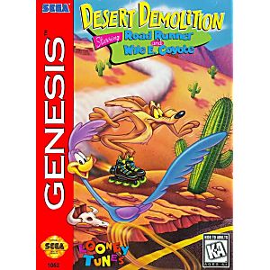 DESERT DEMOLITION STARRING ROAD RUNNER AND WILE E. COYOTE (SEGA GENESIS SG) - jeux video game-x