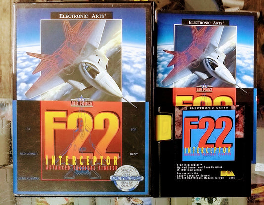 F-22 INTERCEPTOR SEGA GENESIS SG - jeux video game-x