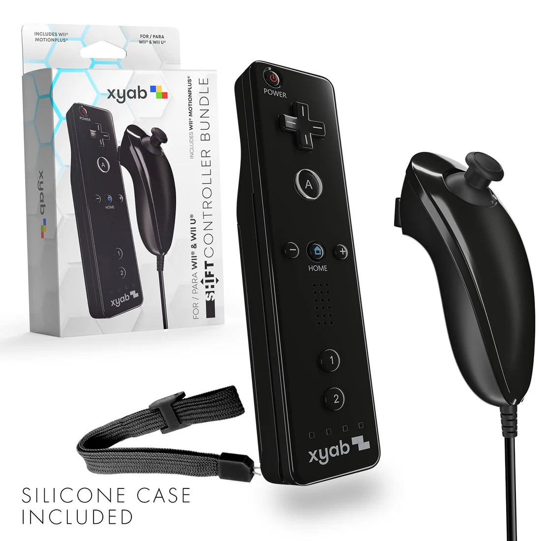 Ensemble Manette générique noire pour la Nintendo Wii