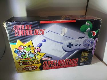 Console Super Nintendo Junior Snes Jr Yoshi‘s Island Bundle System - jeux video game-x