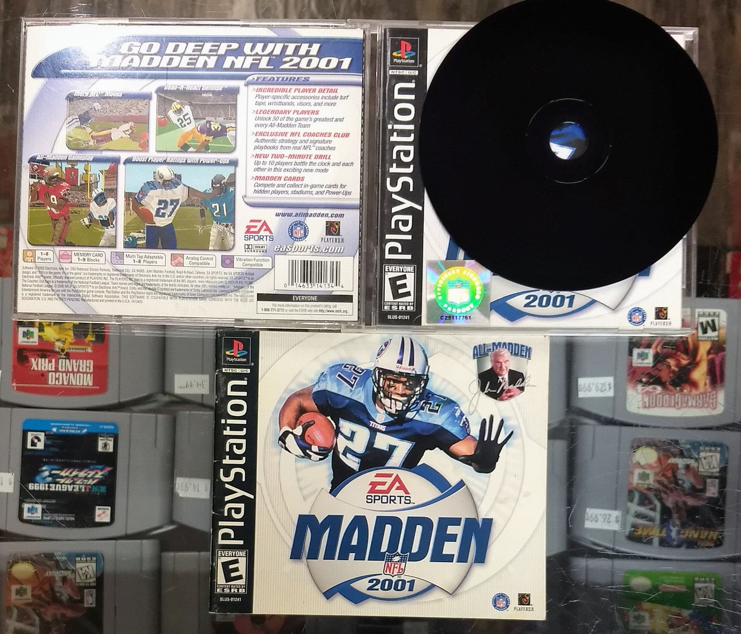 MADDEN NFL 2001 (PLAYSTATION PS1) - jeux video game-x