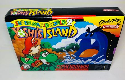 SUPER MARIO WORLD 2 YOSHI'S ISLAND EN BOITE SUPER NINTENDO SNES - jeux video game-x