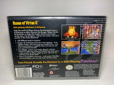 ULTIMA RUNES OF VIRTUE II 2 en boite SUPER NINTENDO - jeux video game-x